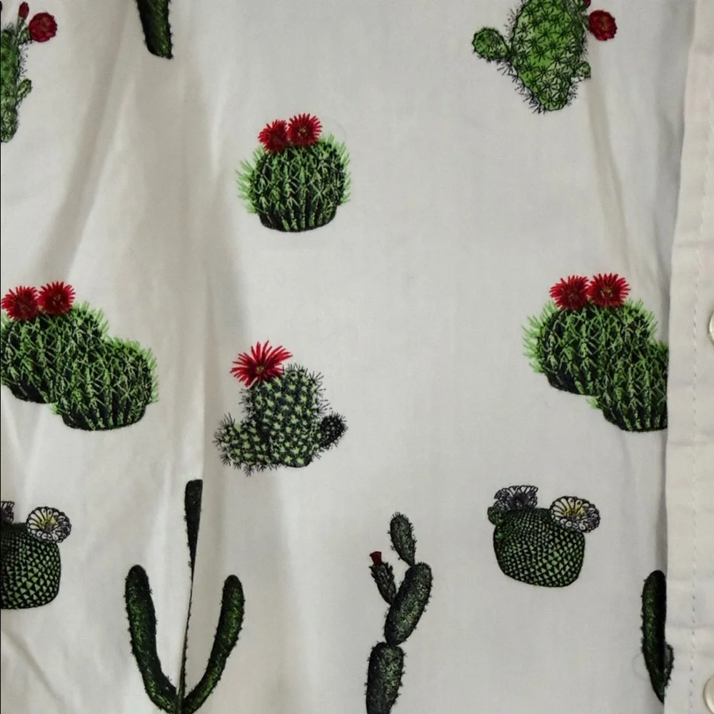 21men White Cactus Print Casual Shirt - Picture 4 of 5